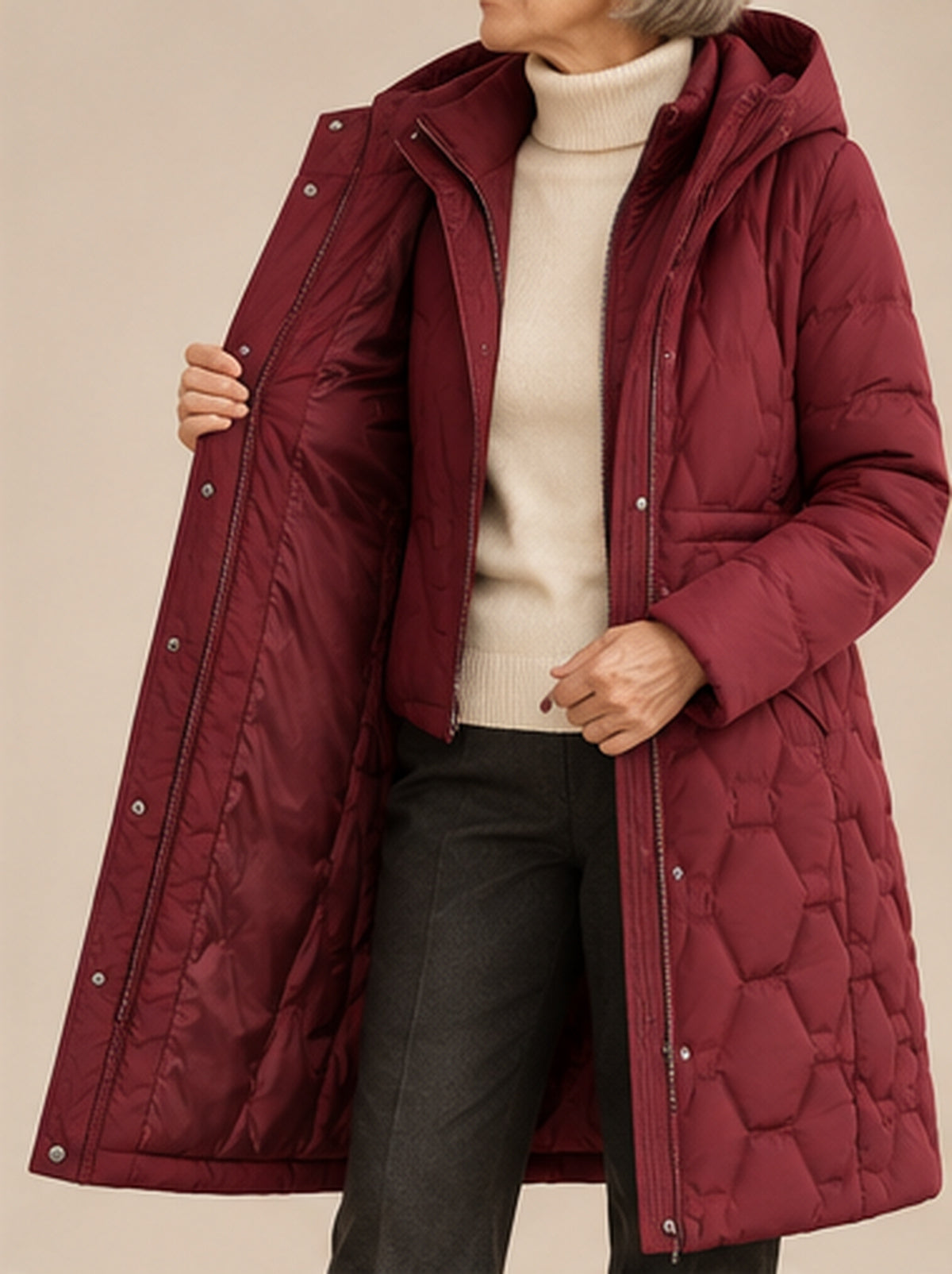 Lisla | Longline Hooded Down Coat