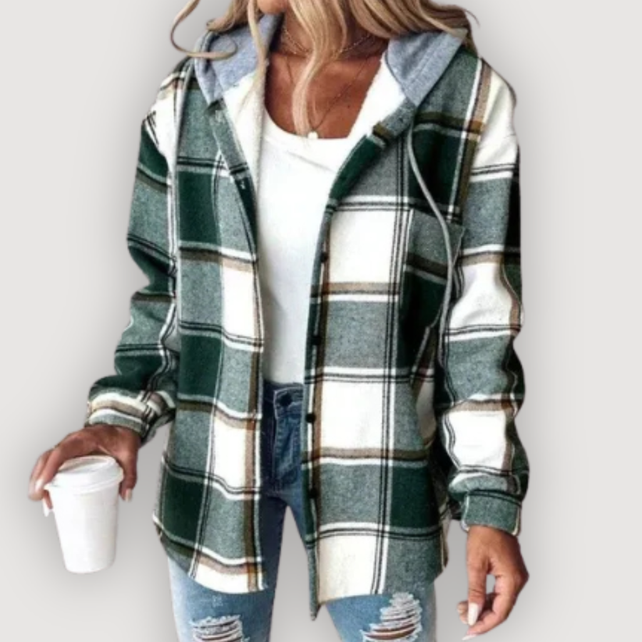 ROWAN – PLAID HOODED JACKET