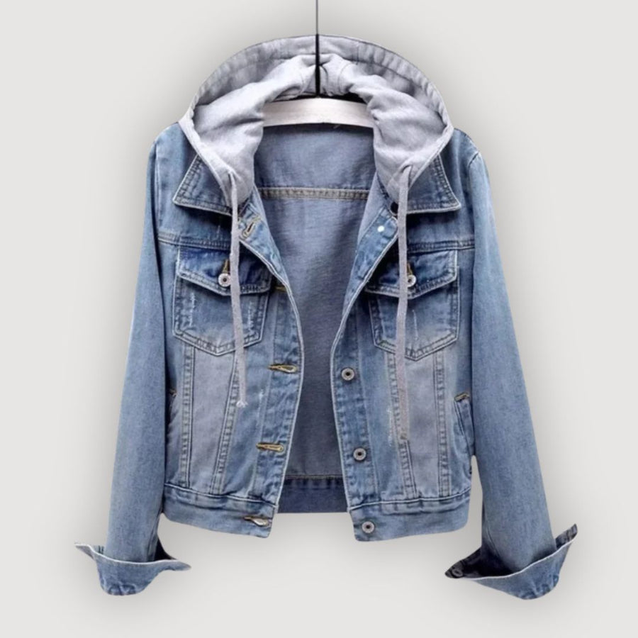 CARA – DENIM HOODED JACKET