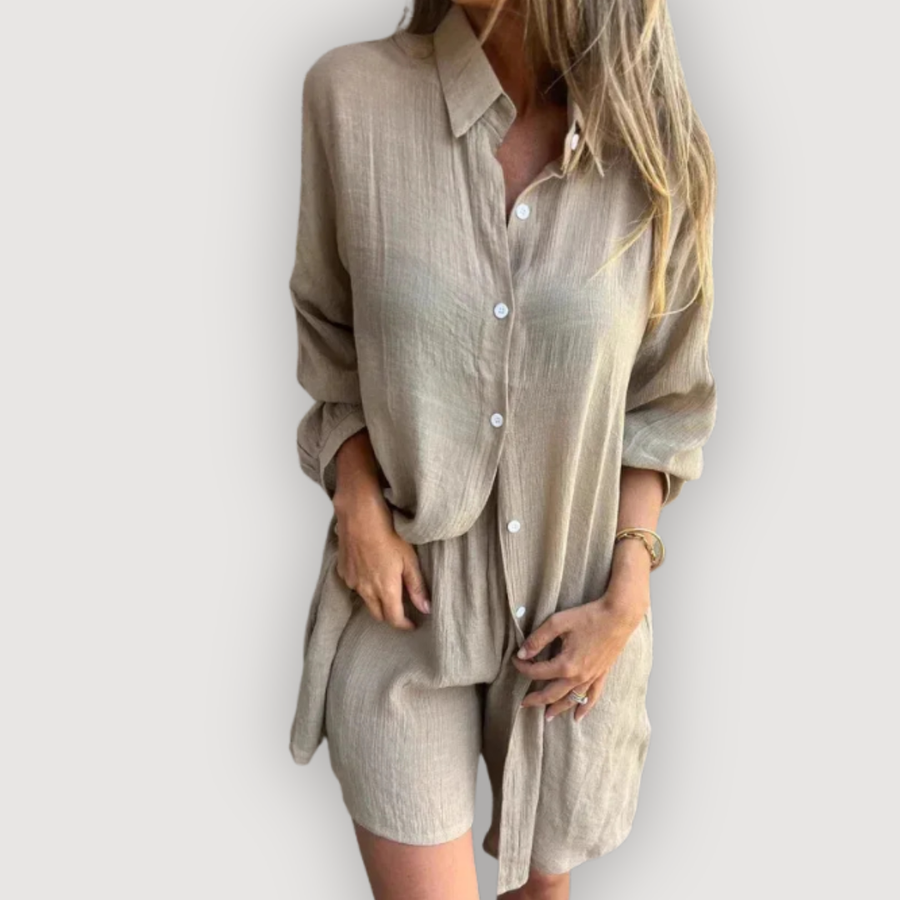 DANIELLE – LINEN SHORT SET