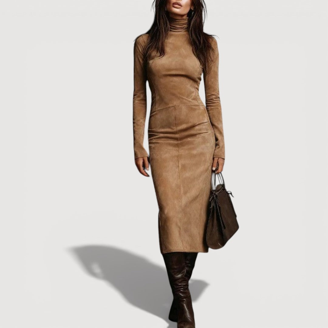 MILDRED – ELEGANT SUEDE DRESS