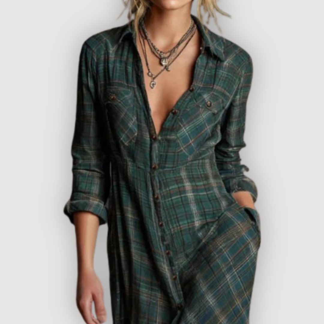 MAISIE – PLAID MAXI DRESS