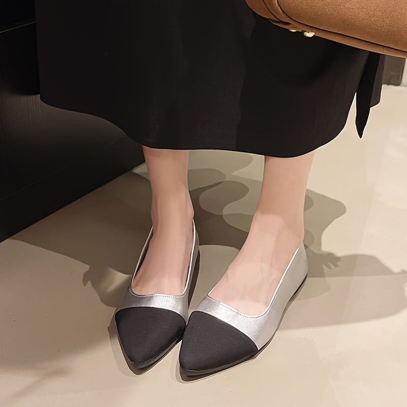 Sylvia™ | Two-Tone Pointed Ballet Flats