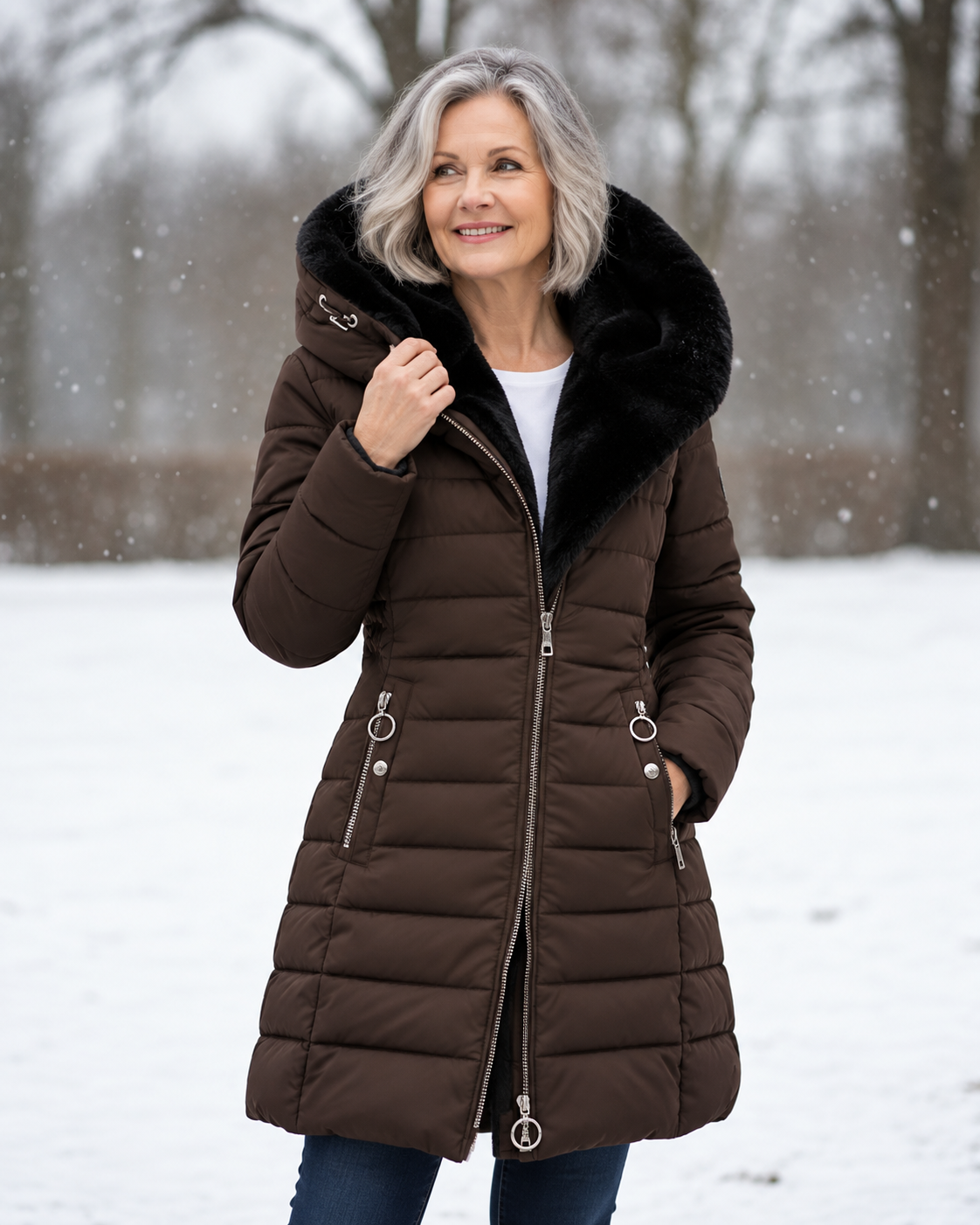 Elly | Elegant Coat with Hood