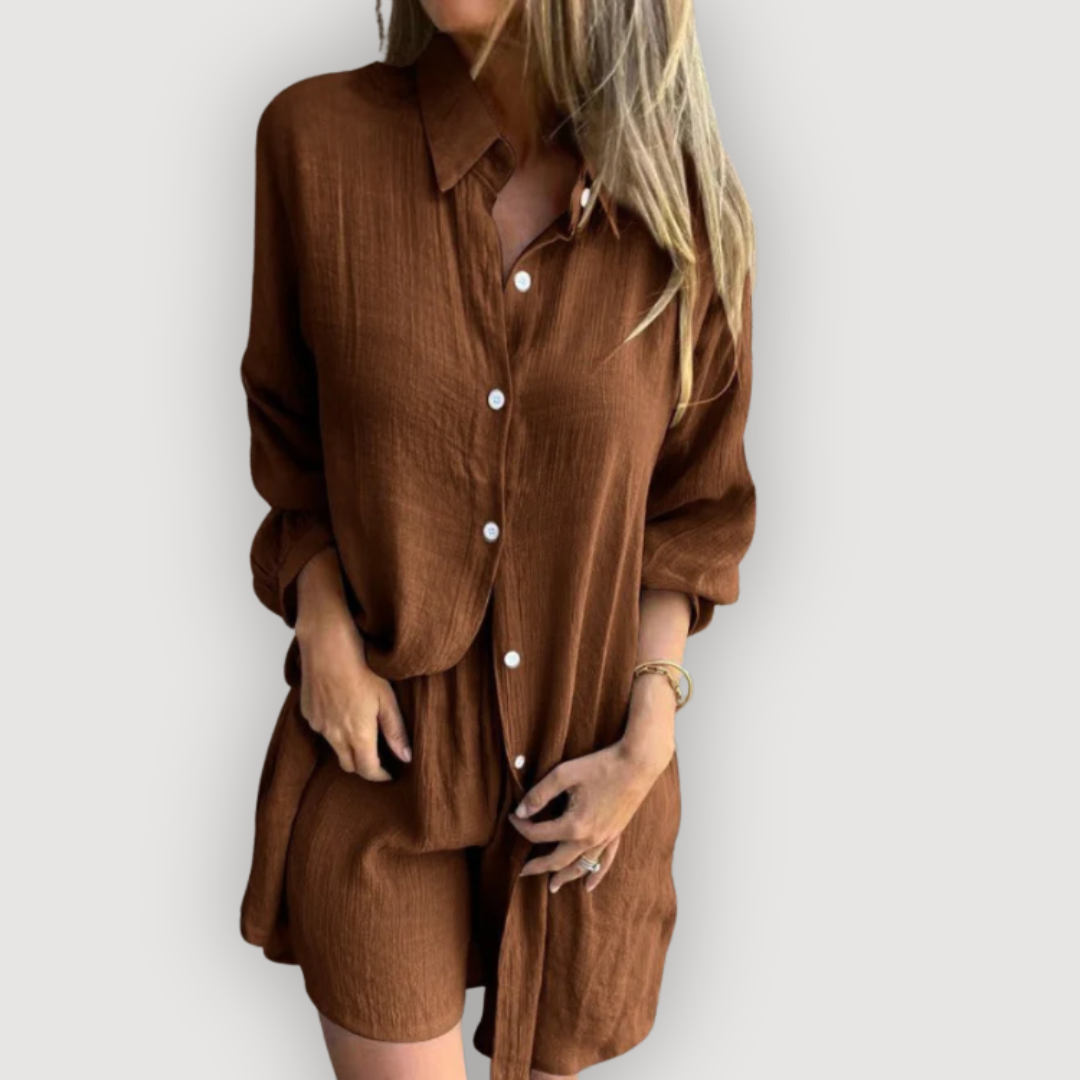 DANIELLE – LINEN SHORT SET