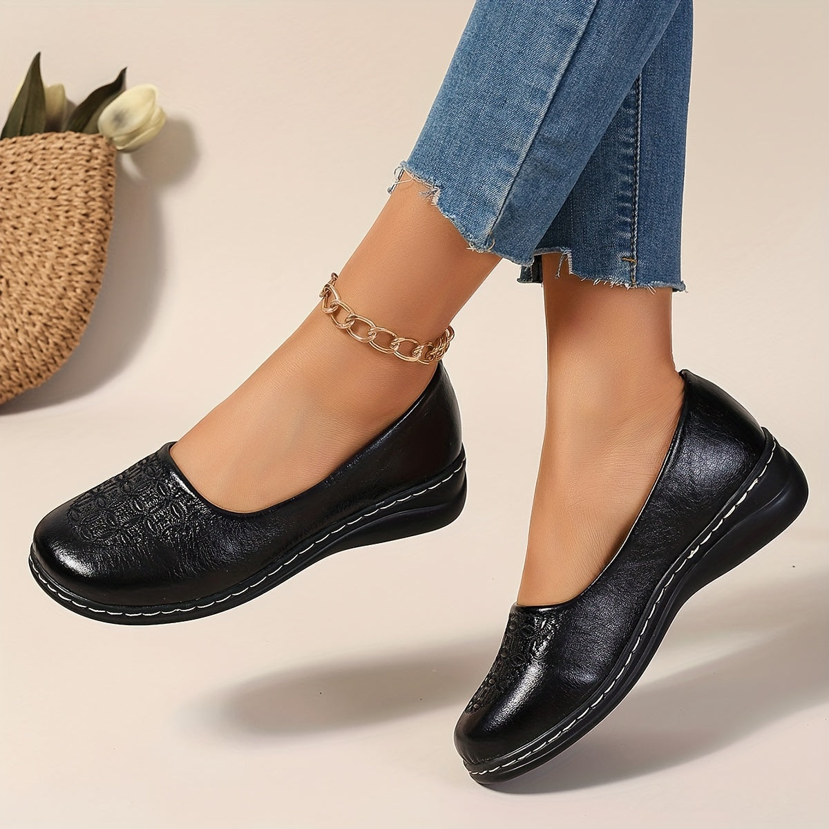 Beatrice™ | Patterned Comfort Slip-Ons