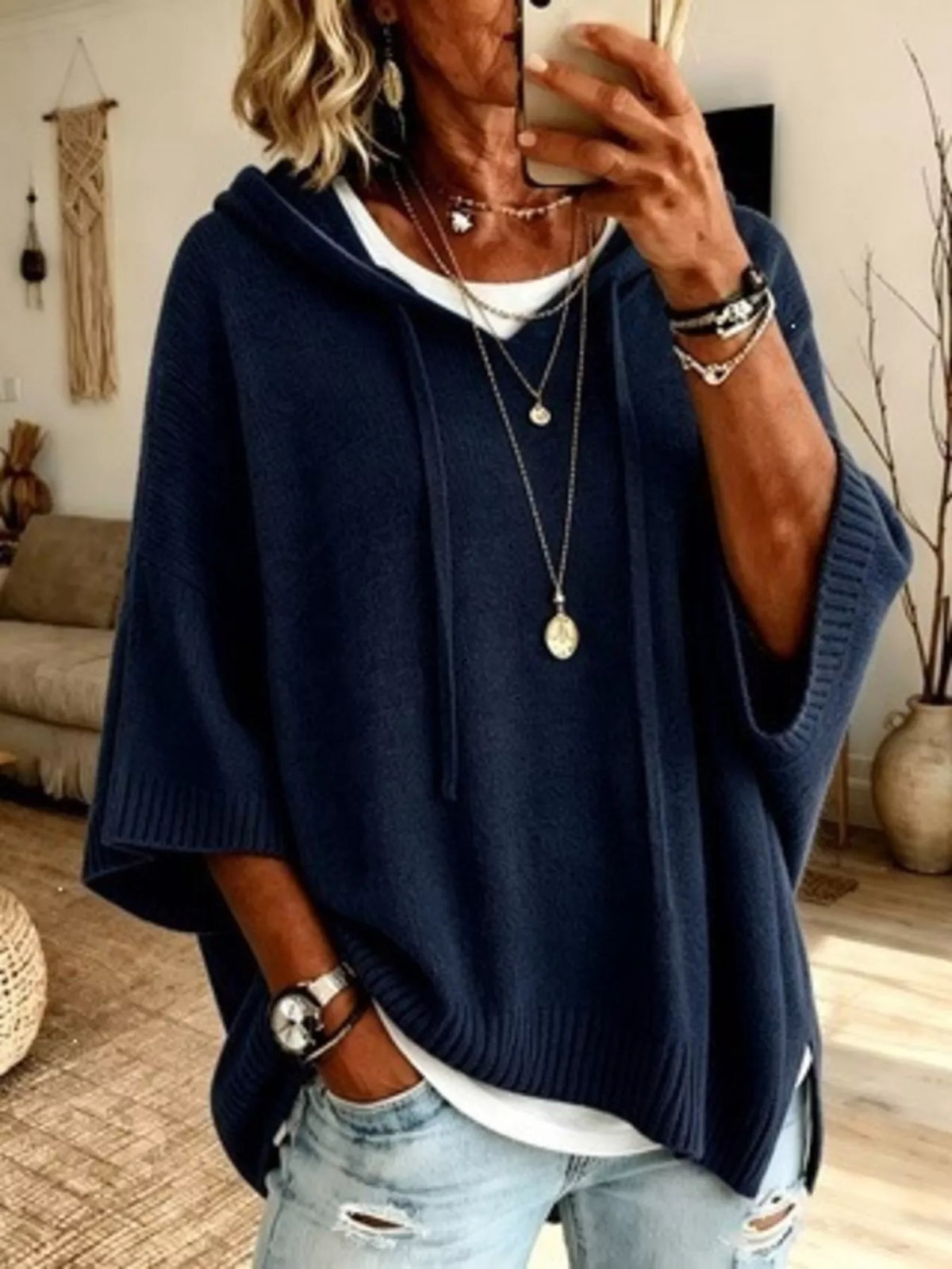 Rose – Poncho Sweater
