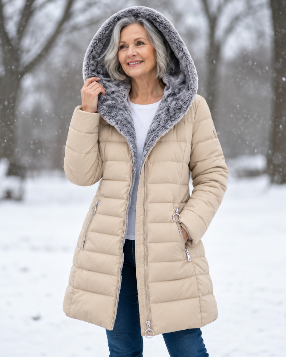 Elly | Elegant Coat with Hood