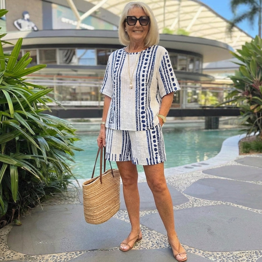 Comfy Round Neck Short Sleeve Two Piece Set