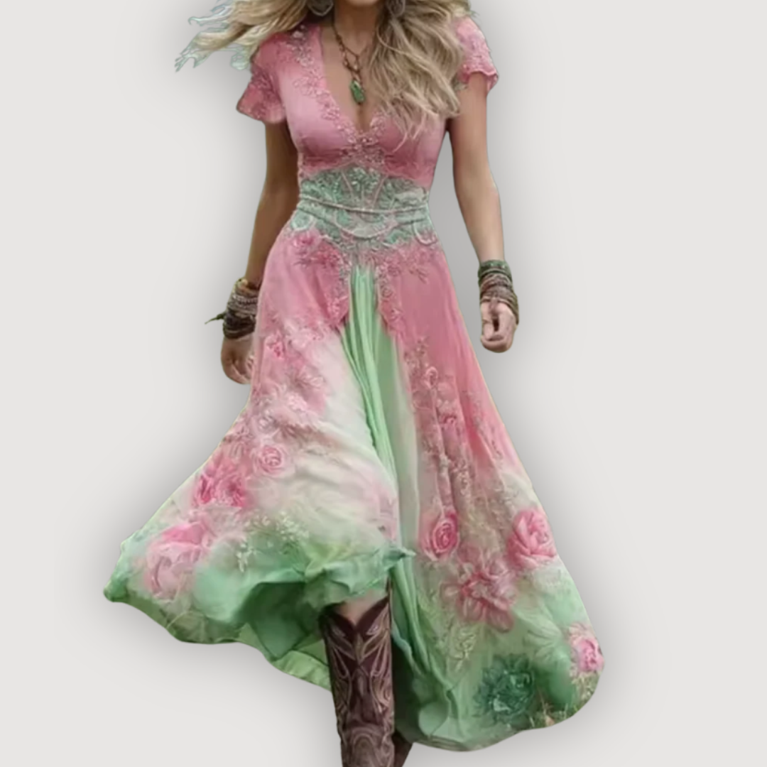 ALINA – BOHO MAXI DRESS