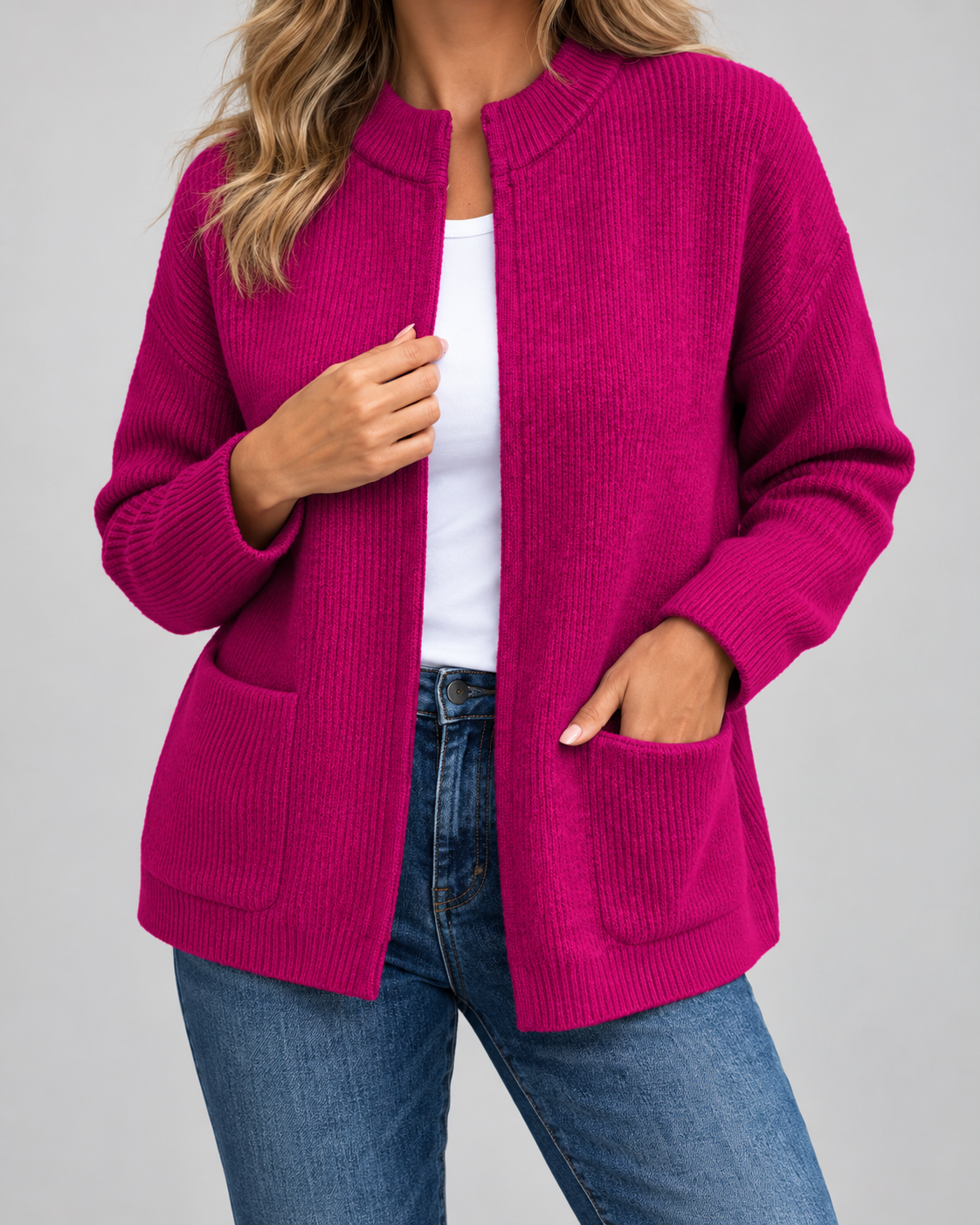 Como™ | Warm Knitted Zip Cardigan with Pockets