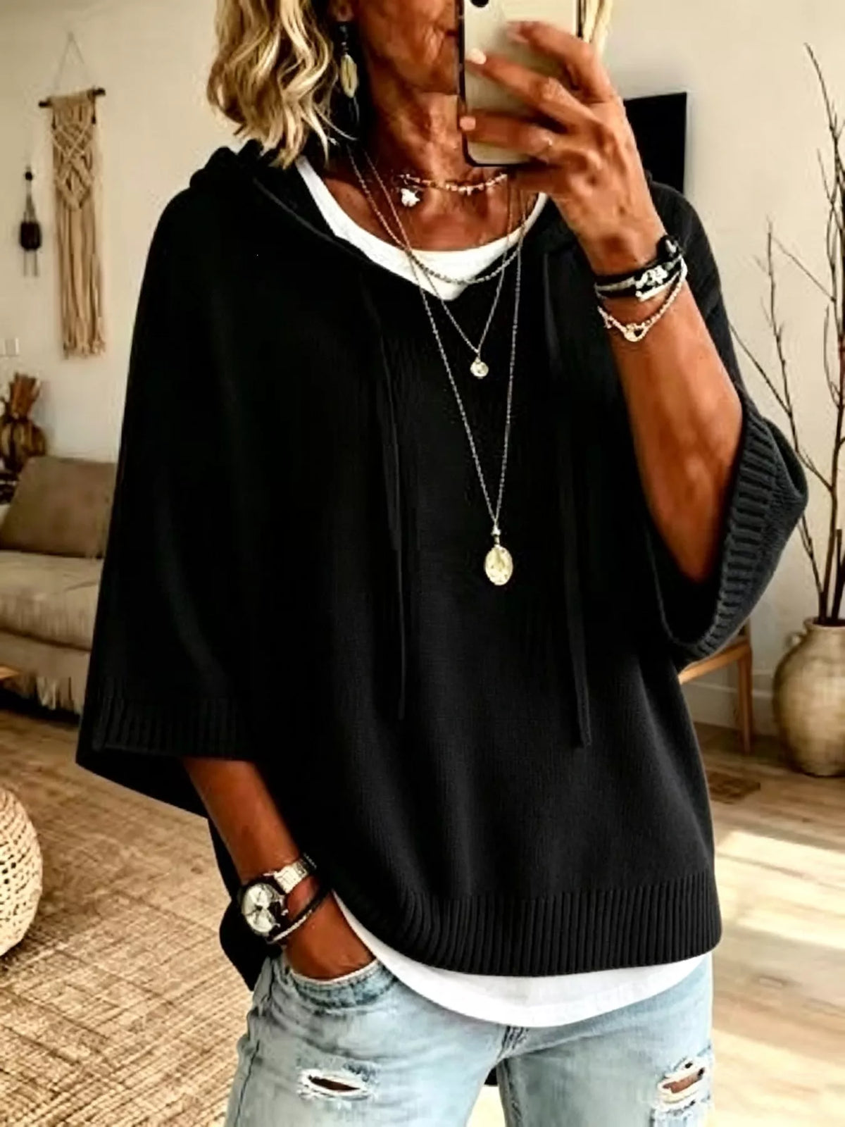 Rose – Poncho Sweater