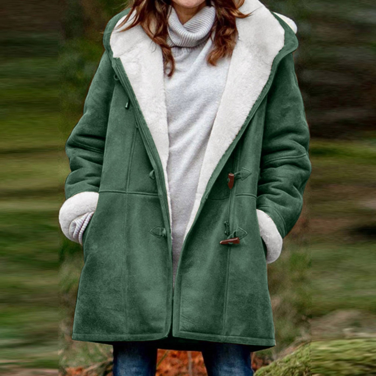 Polina | Duffle coat with braids