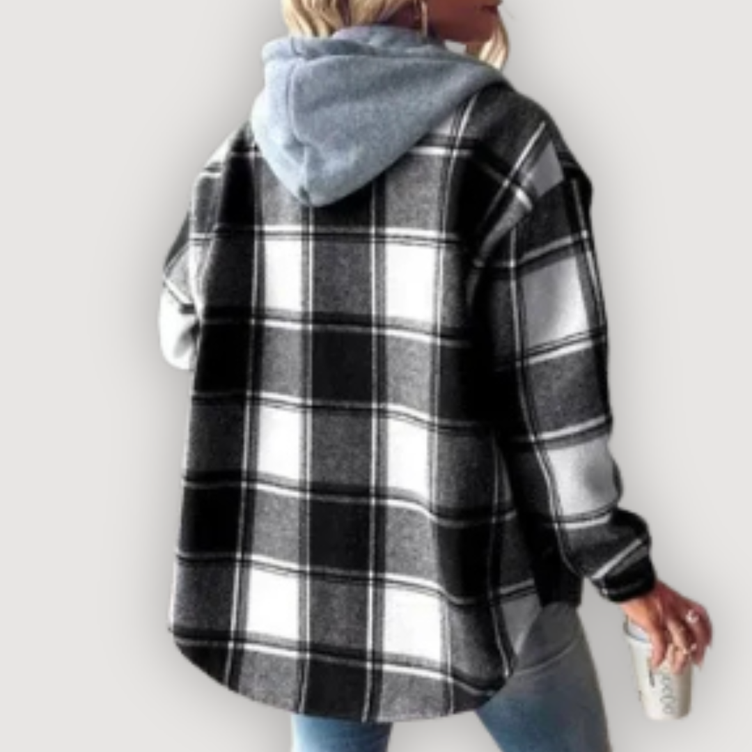 ROWAN – PLAID HOODED JACKET