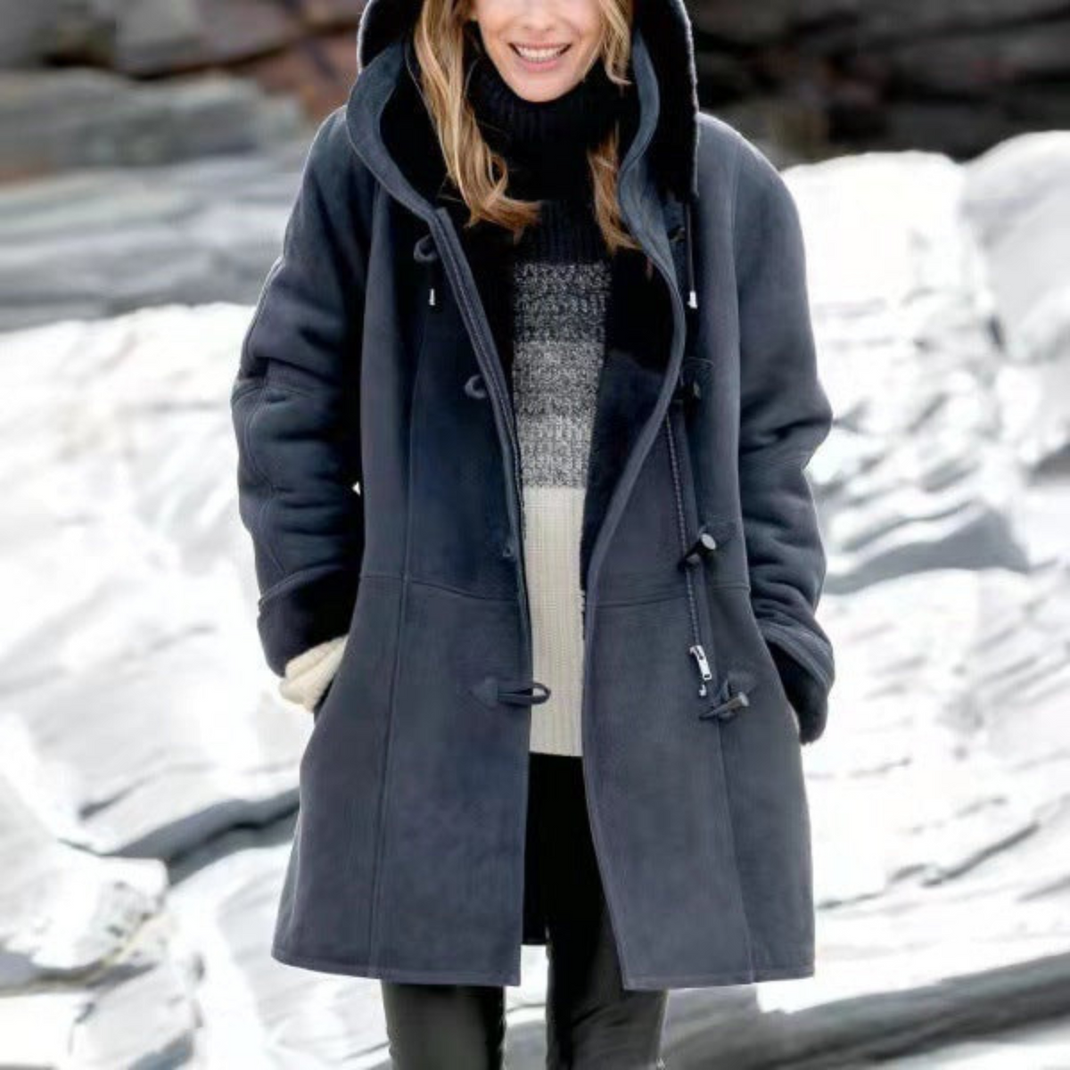 Polina | Duffle coat with braids