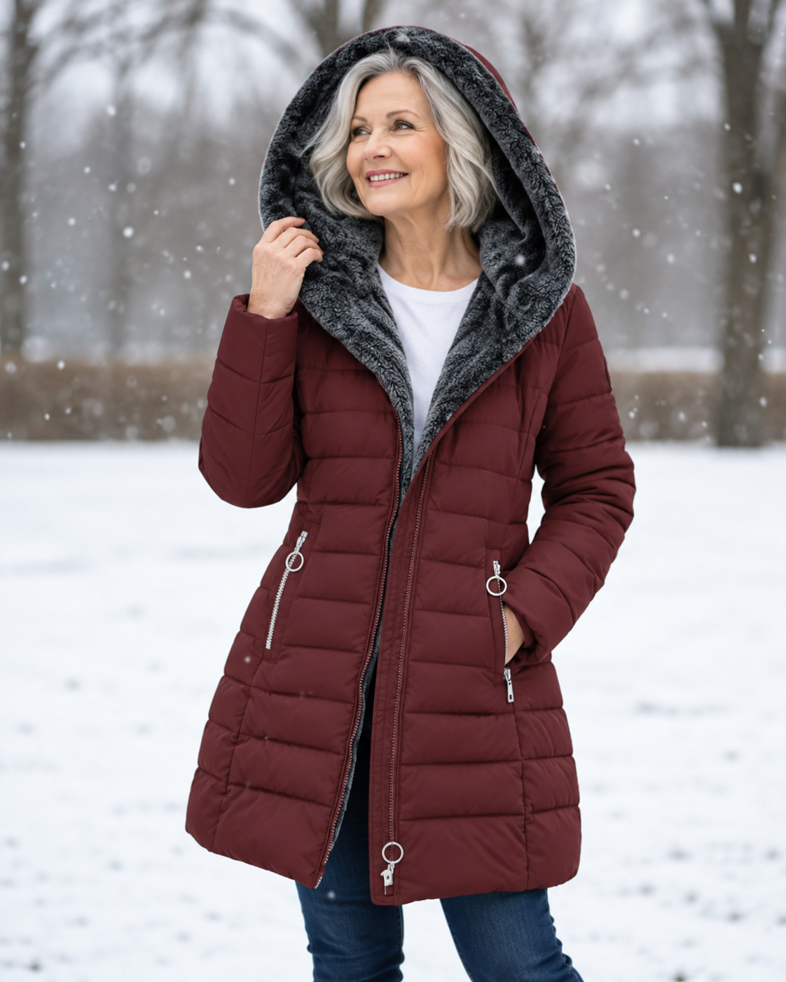 Elly | Elegant Coat with Hood