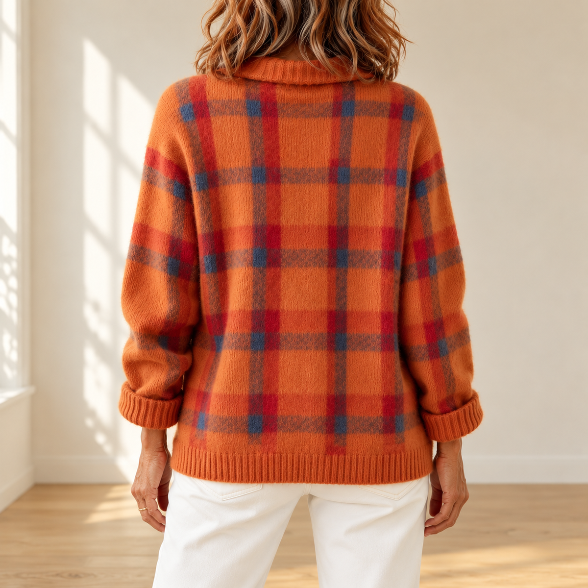 Olifo | Plaid Knit Cardigan