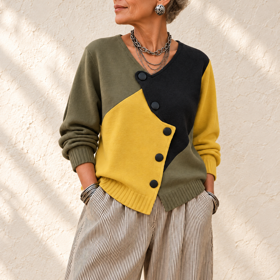 Musa | Color-block Knit Vest