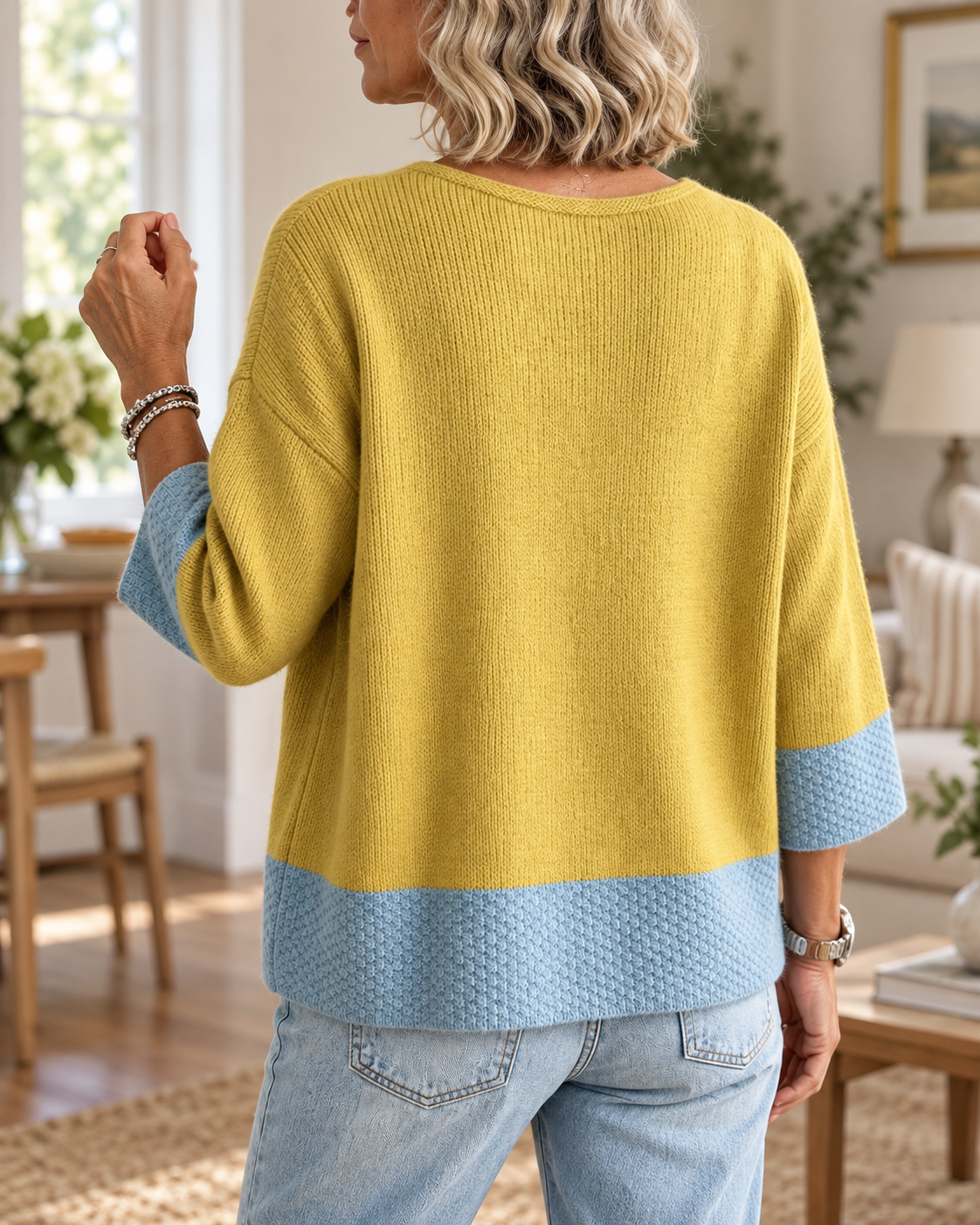 Chelly | Colour-block Knit Cardigan