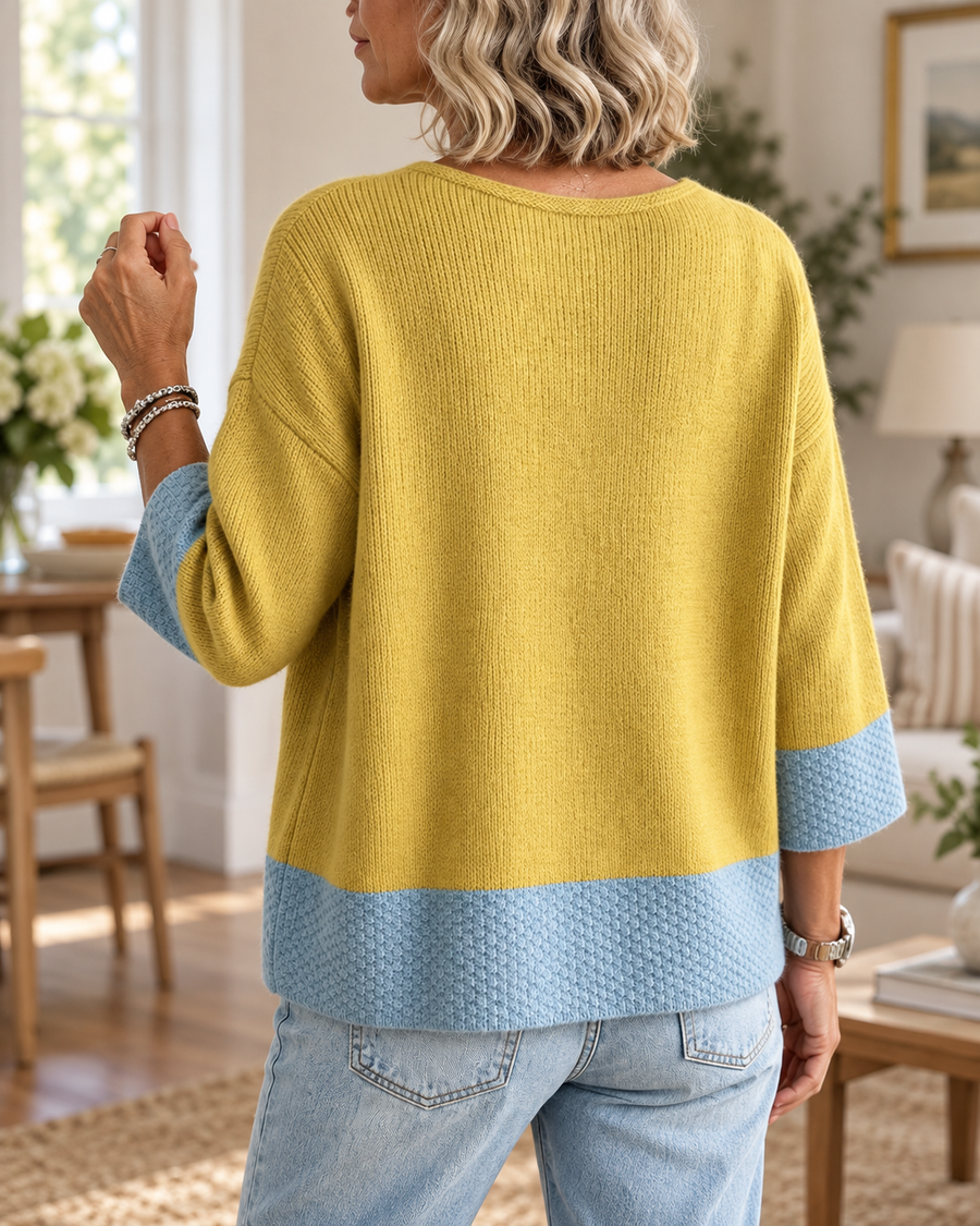 Chelly | Colour-block Knit Cardigan
