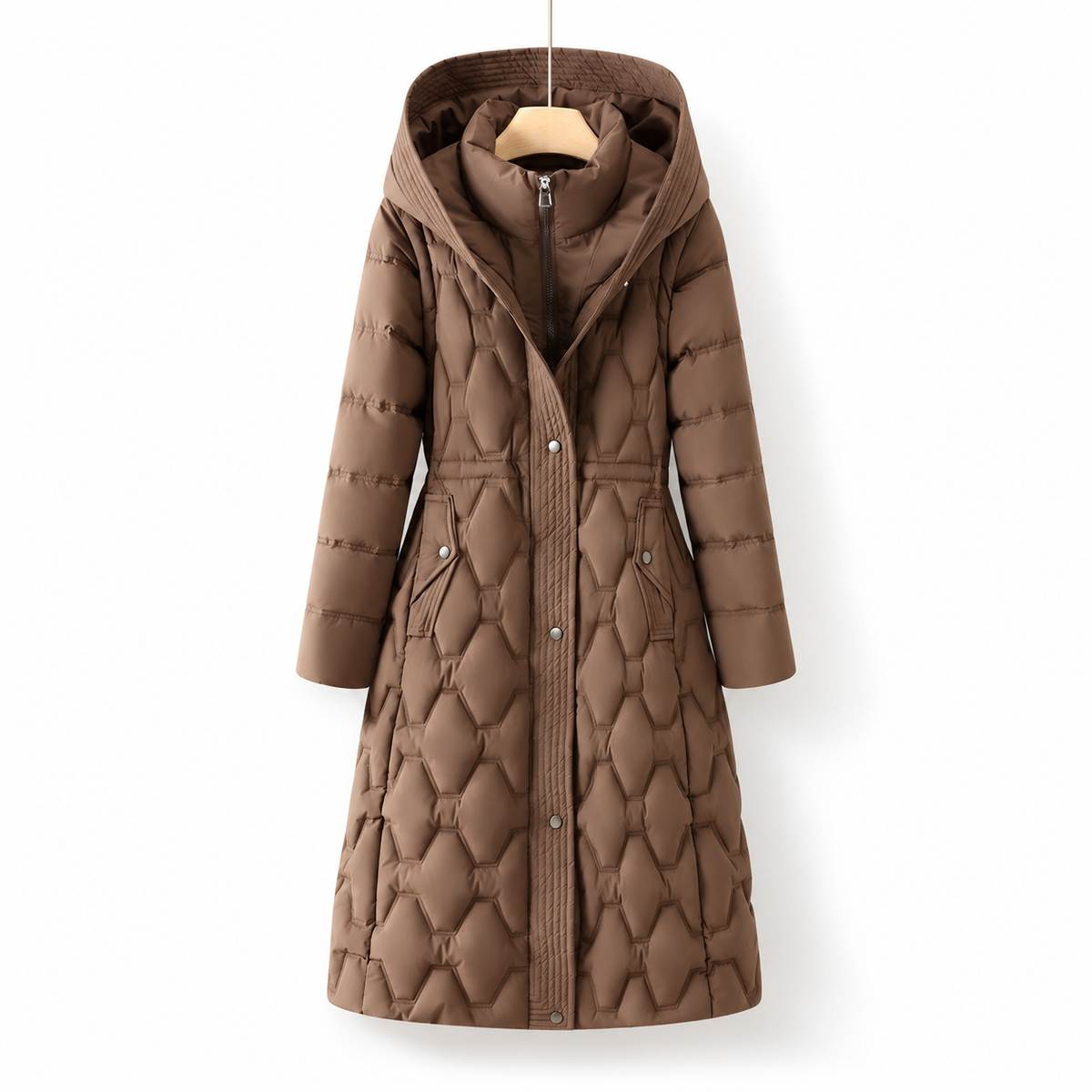 Lisla | Longline Hooded Down Coat