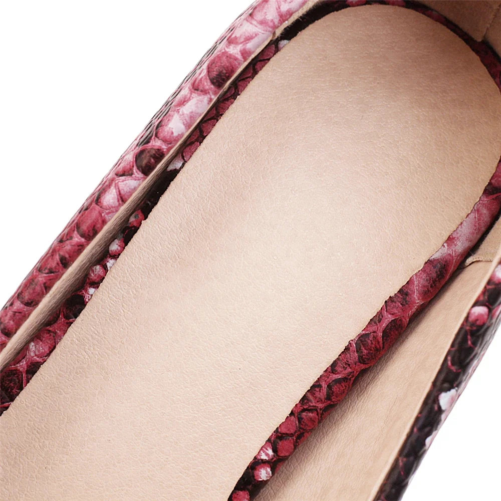 Selene Snake-Embossed Pumps