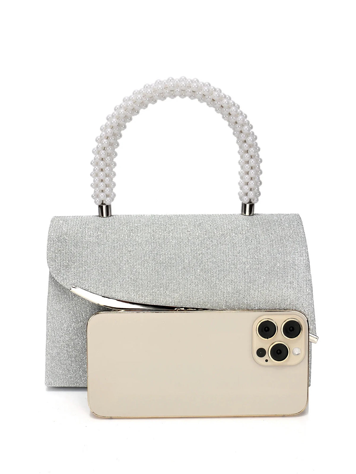 Ava Sequin Pearl Clutch
