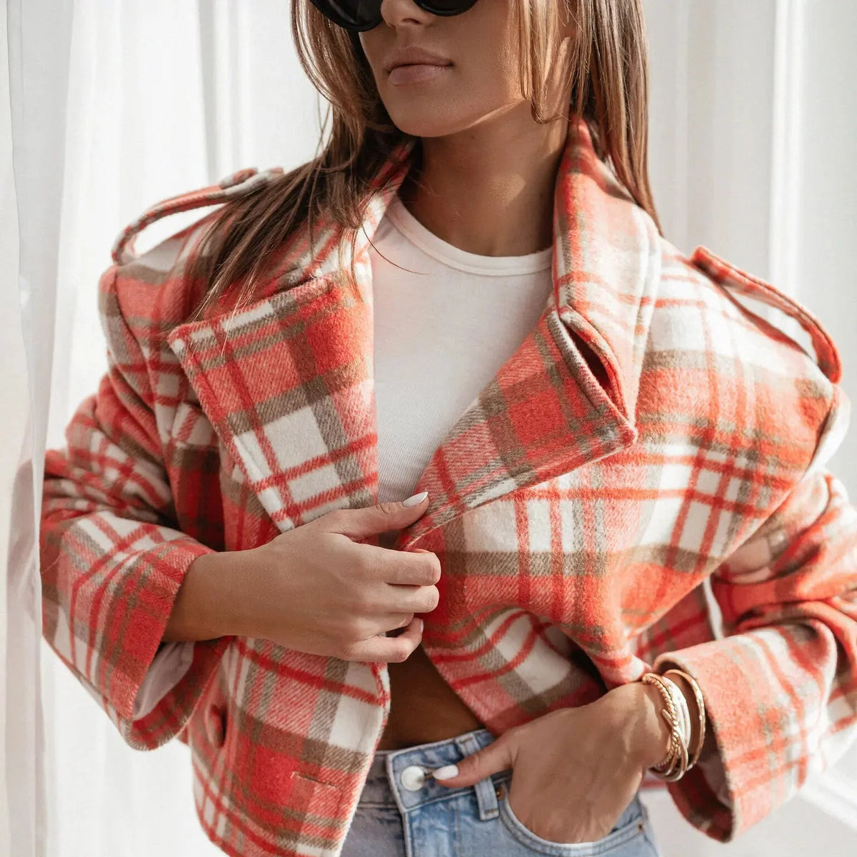 Penelope Cropped Pea Coat