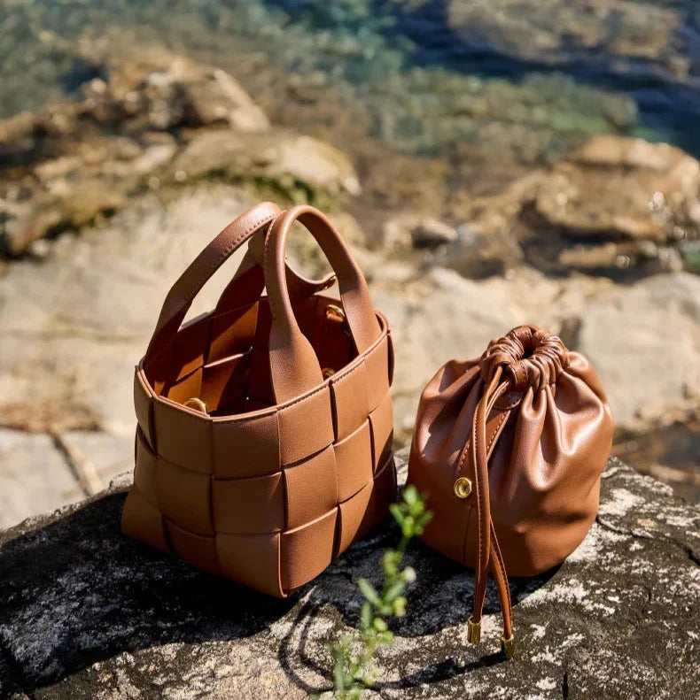 Wynn Woven Mini Basket Bag