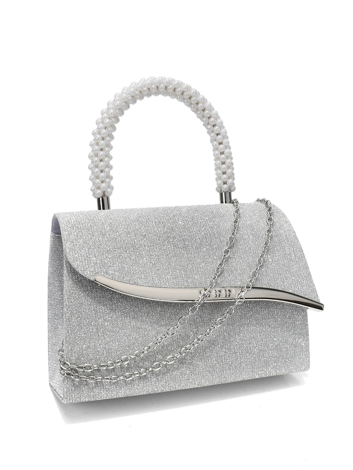 Ava Sequin Pearl Clutch