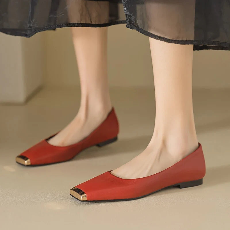 Dania Gold Toe Ballet Flat