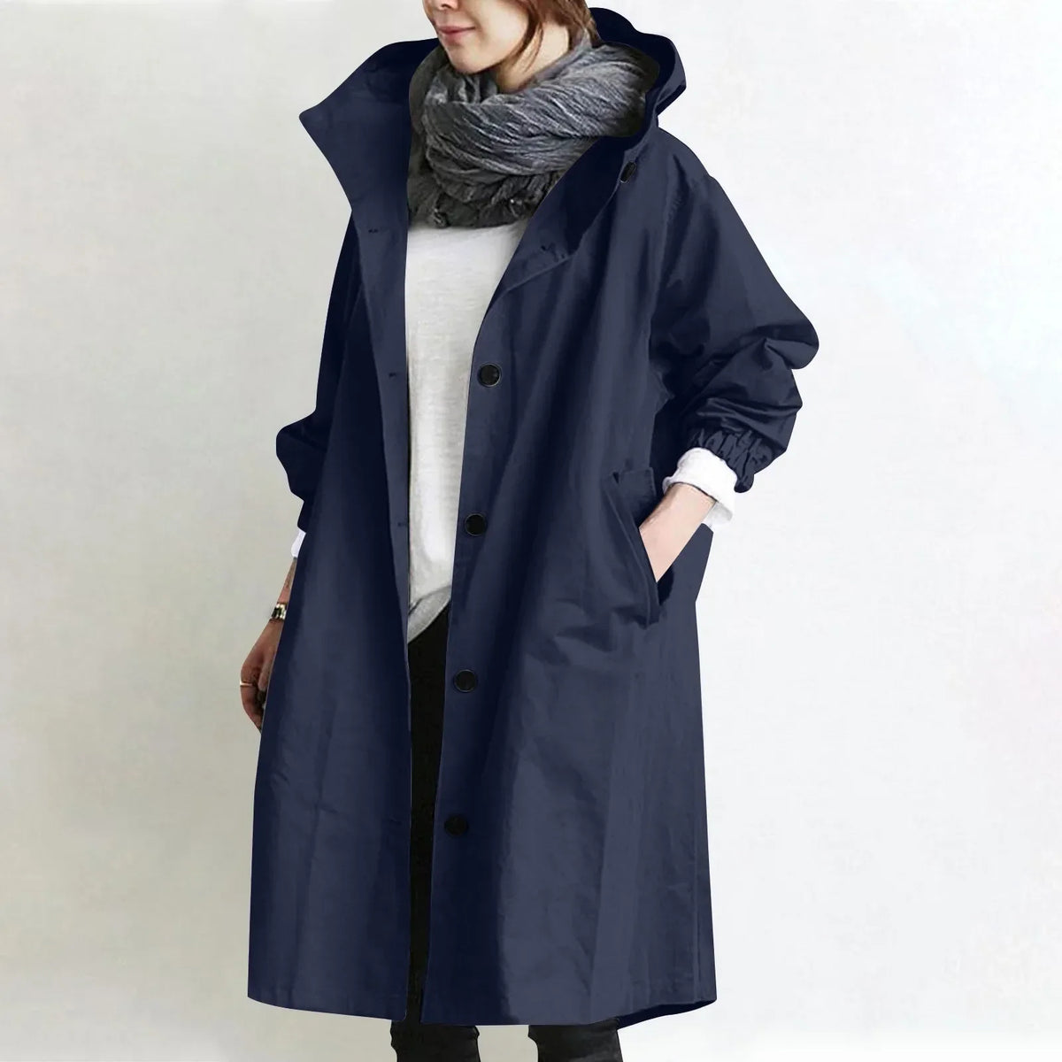 Kate | Hooded Longline Trench Coat