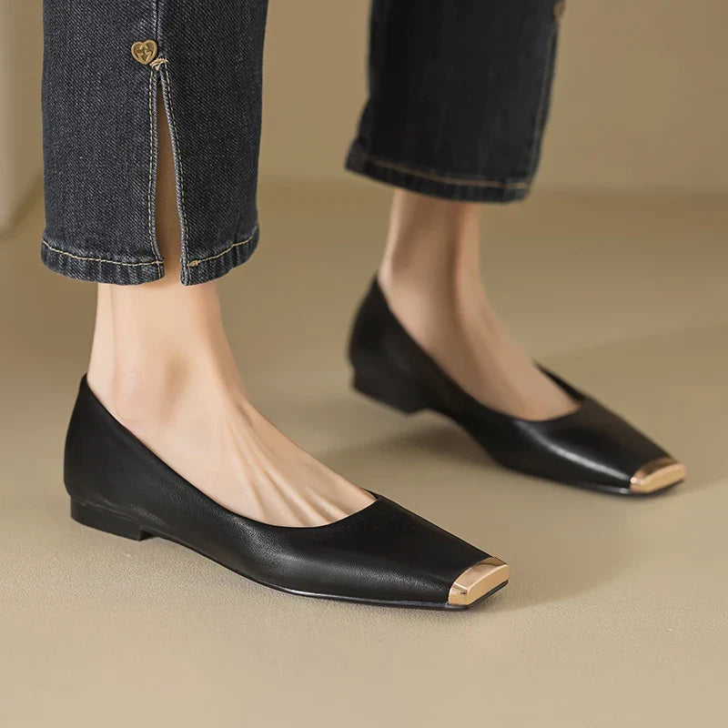 Dania Gold Toe Ballet Flat
