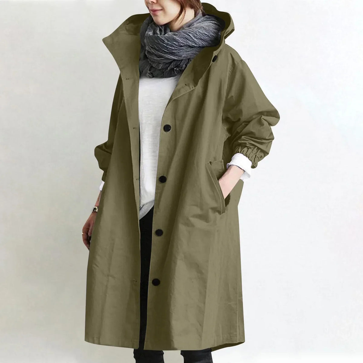 Kate | Hooded Longline Trench Coat