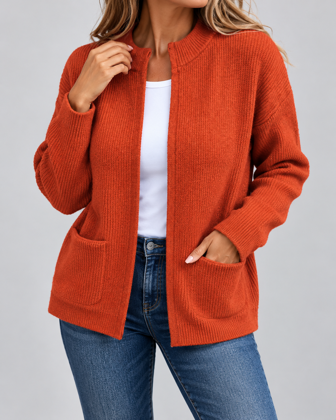 Como™ | Warm Knitted Zip Cardigan with Pockets