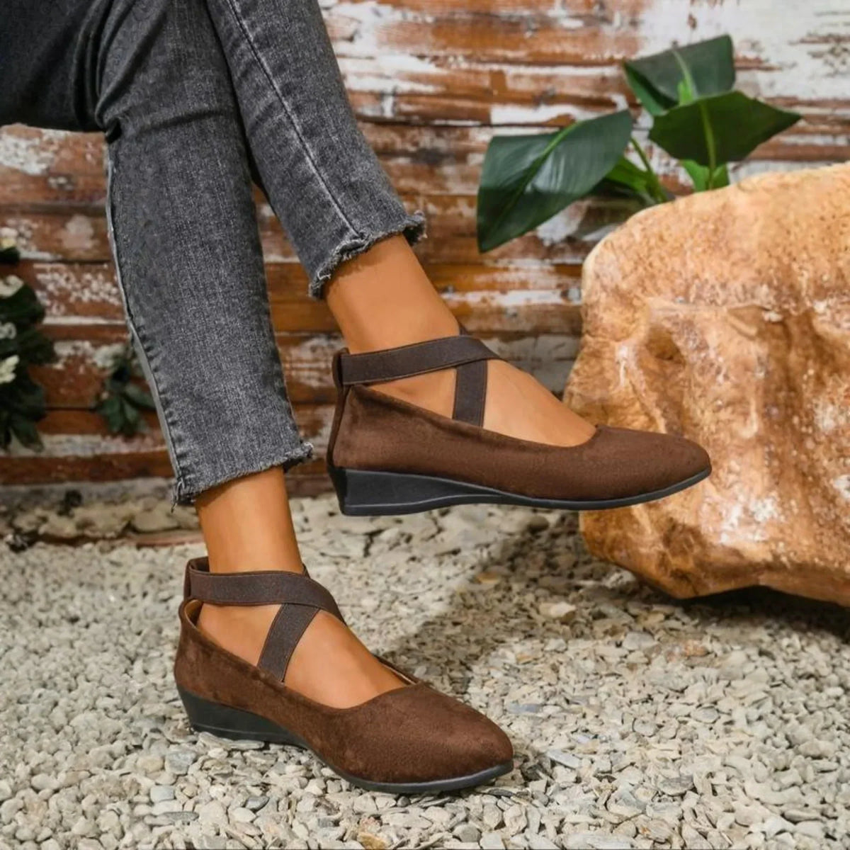 Catrine | Closed Wedge Ballerina Shoes