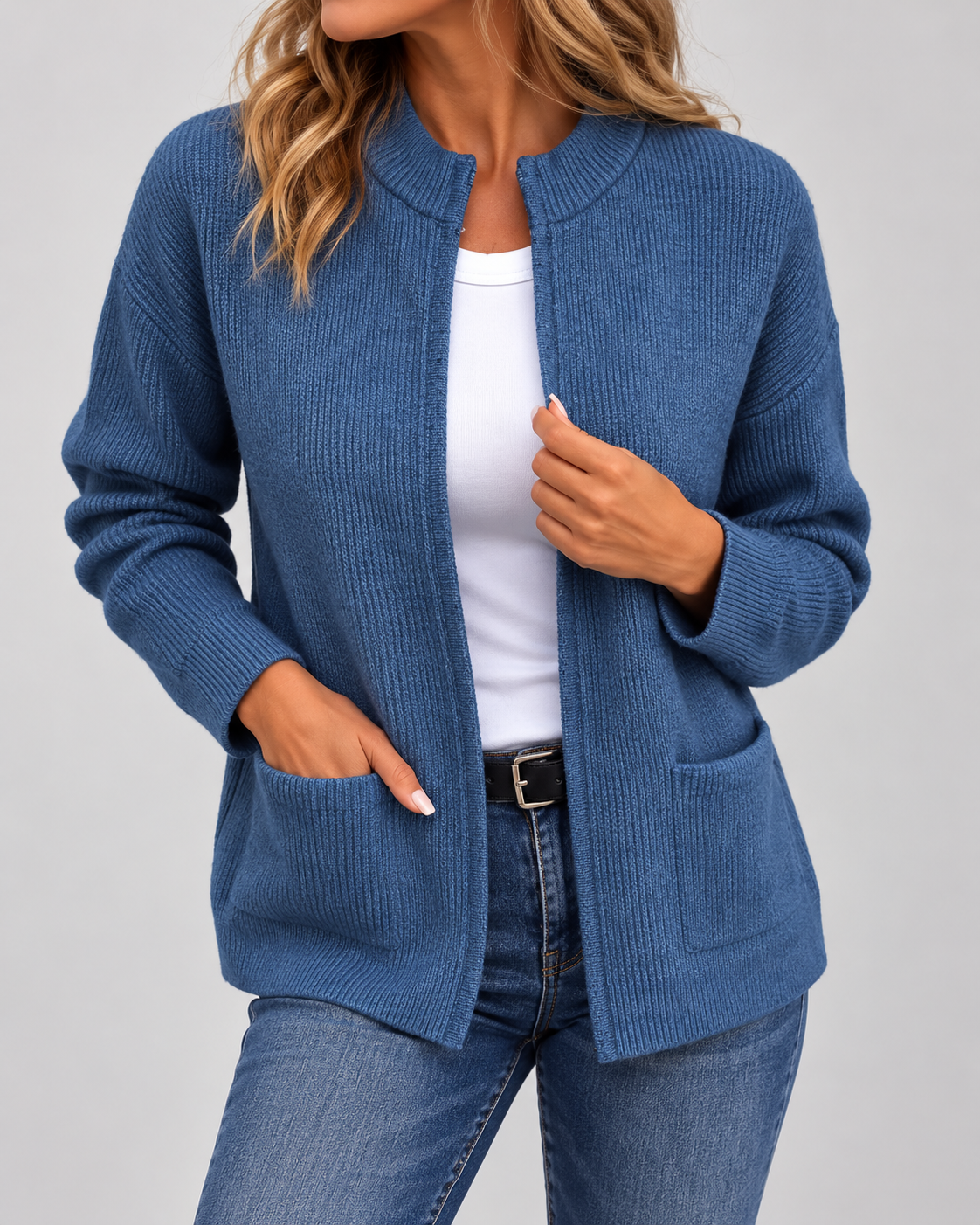 Como™ | Warm Knitted Zip Cardigan with Pockets
