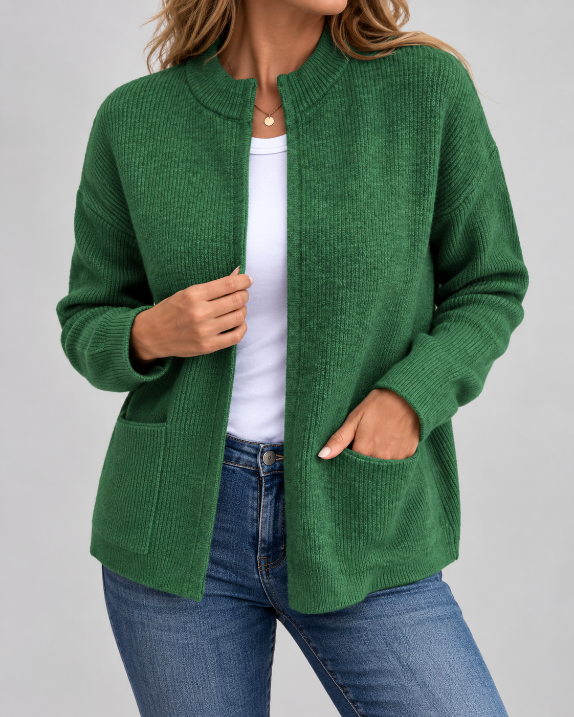 Como™ | Warm Knitted Zip Cardigan with Pockets