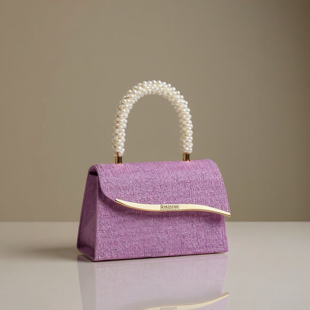 Ava Sequin Pearl Clutch