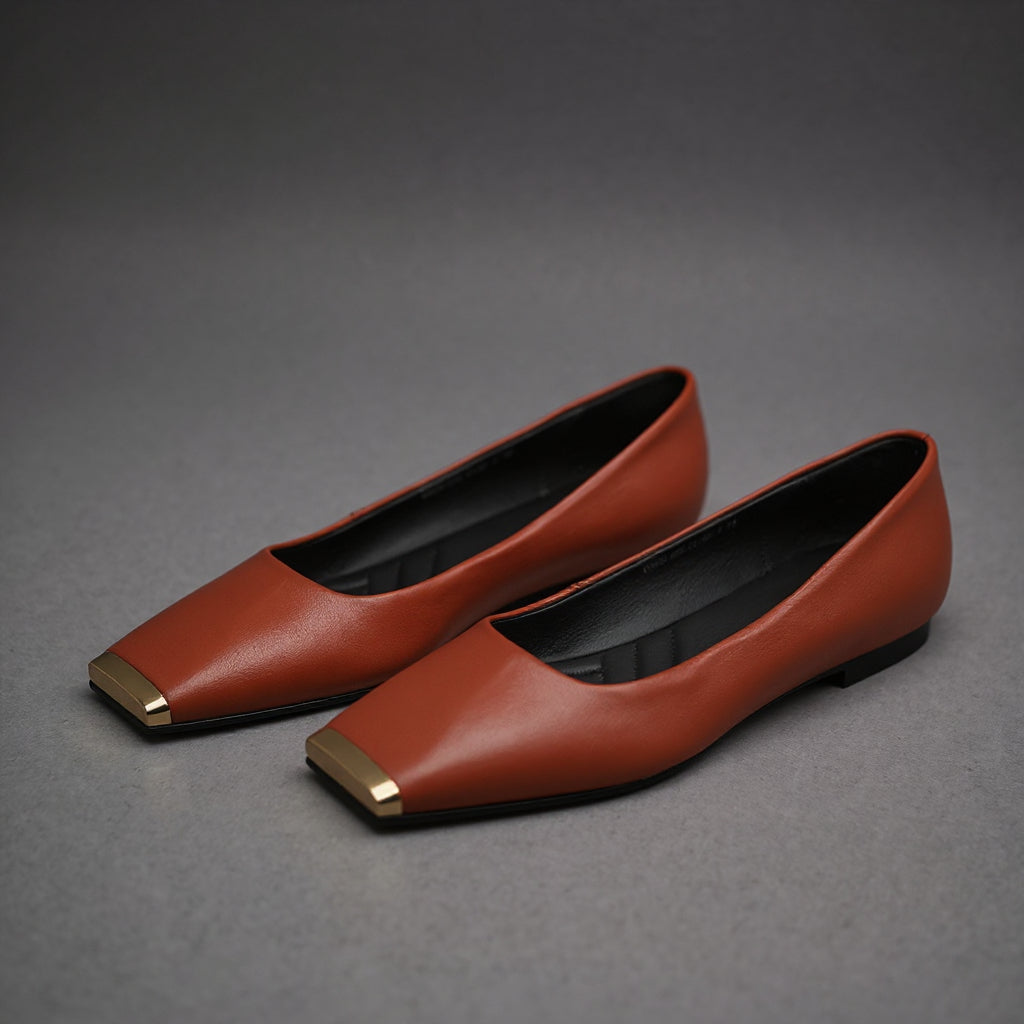 Dania Gold Toe Ballet Flat
