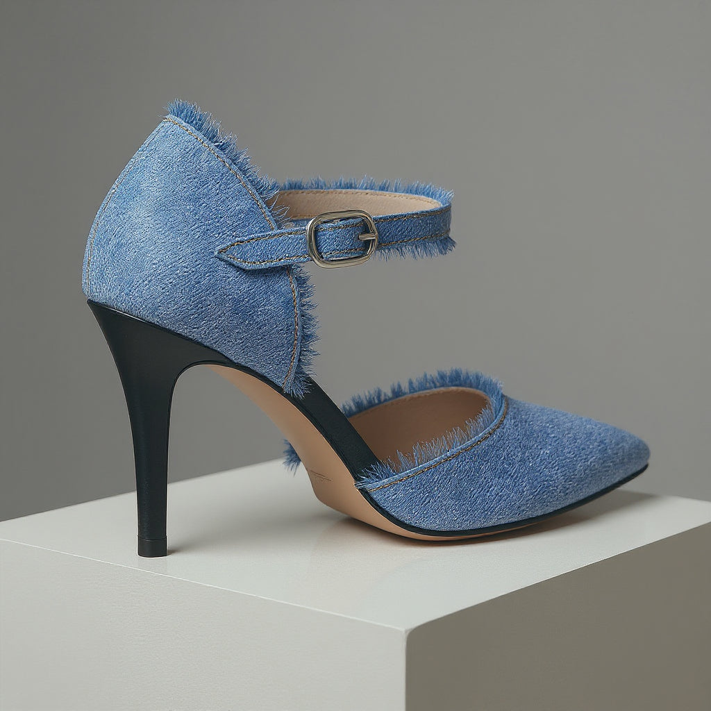 Dani Distressed Denim Stiletto