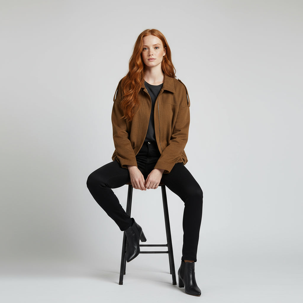 Sandra Suede Bomber Jacket