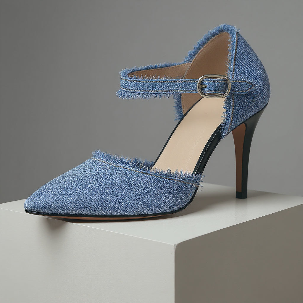Dani Distressed Denim Stiletto