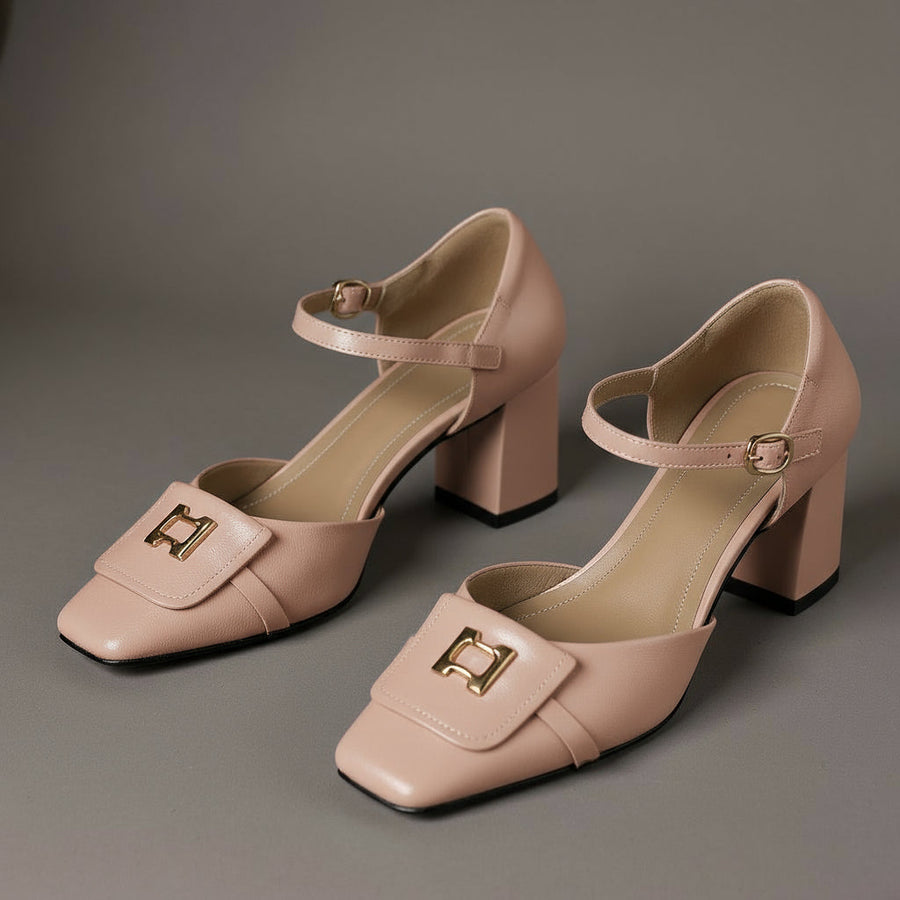 Bella Block Heel Pump
