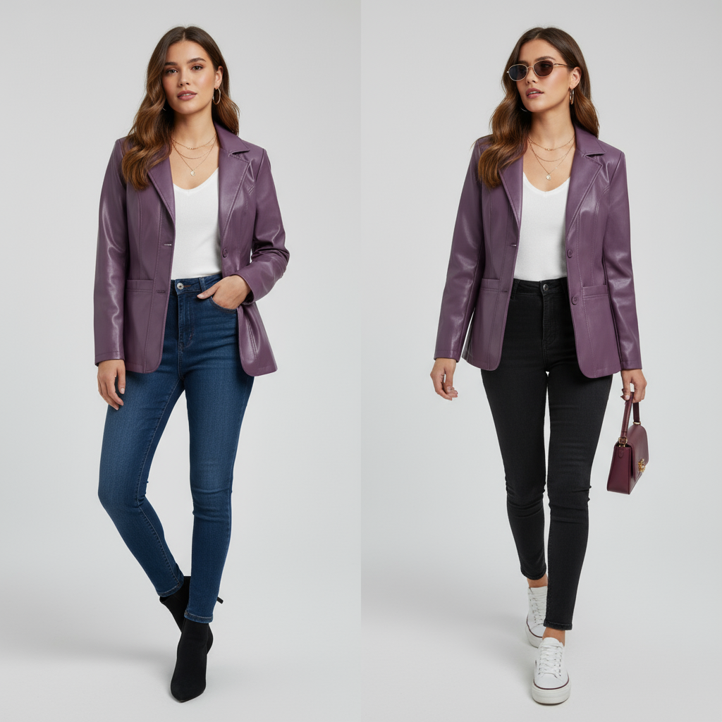 Laura Lambskin Blazer