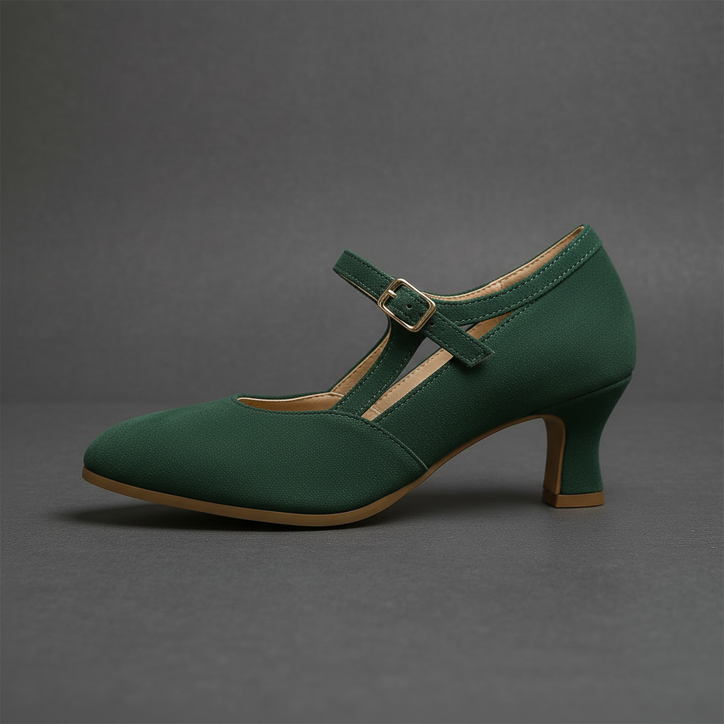 Kelly T-Strap Kitten Pump