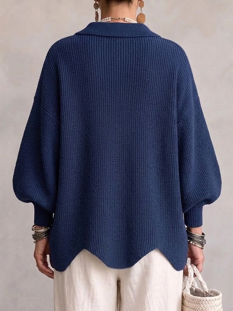 Corina - Collared Button Cardigan Oversized