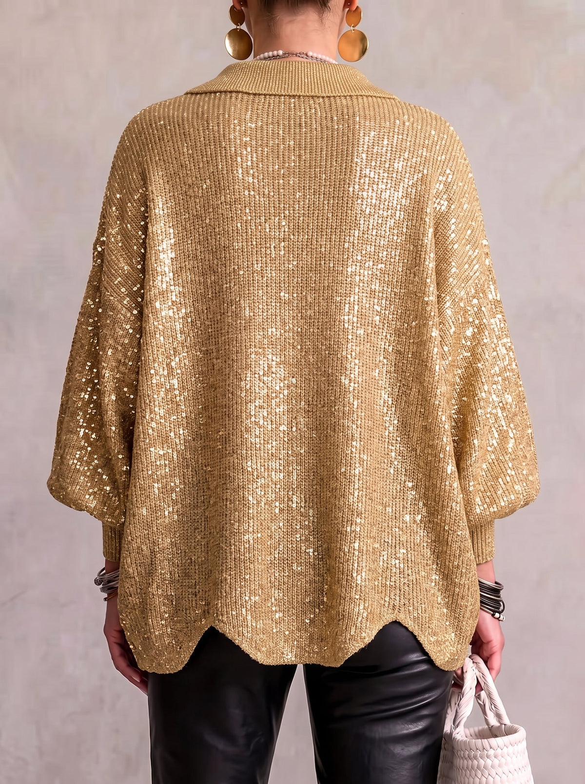 Corina - Collared Button Cardigan Oversized
