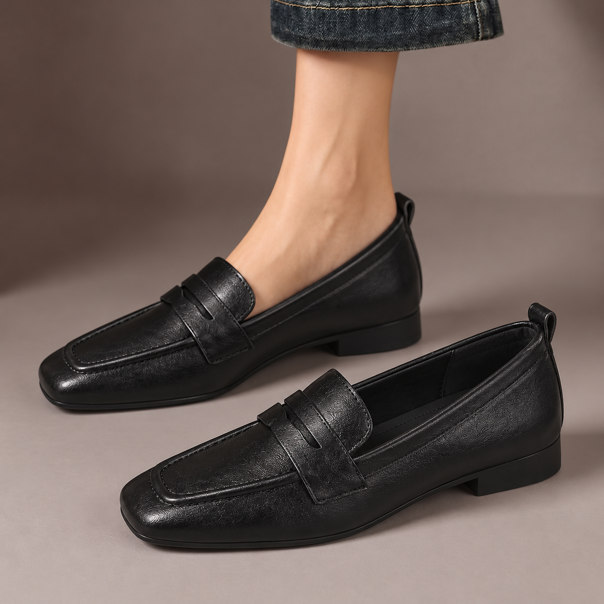 Ottilie™ | Square-Toe Penny Loafers
