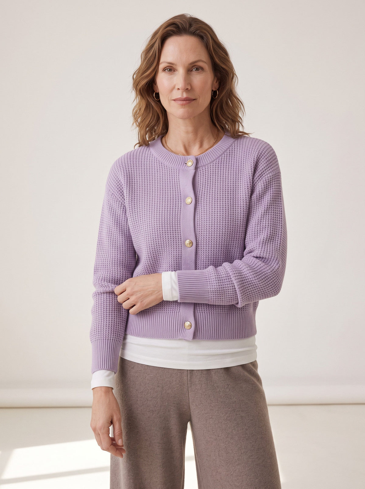 Gaya | Button Cropped Knit Cardigan